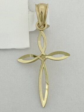 10kt 10k Yellow Gold Womens Cross Religious Charm Pendant